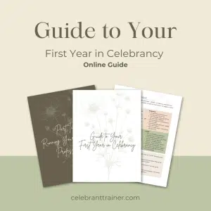 An online guide for Celebrants to help them navigate their first year - Celebrant Coaching and Training Academy